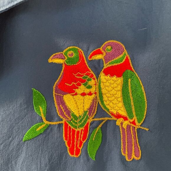 Vintage 90’s Bonworth Parrot Embroidered Blue Women’s Shirt XL - Picture 5 of 5